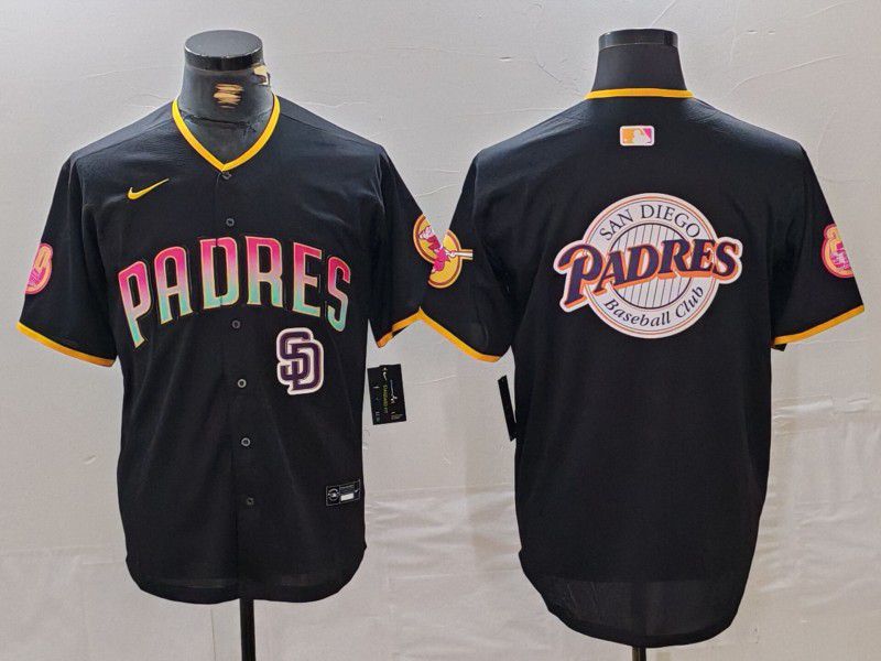 Men San Diego Padres Blank Black Jointly 2024 Nike MLB Jersey style 2->san diego padres->MLB Jersey